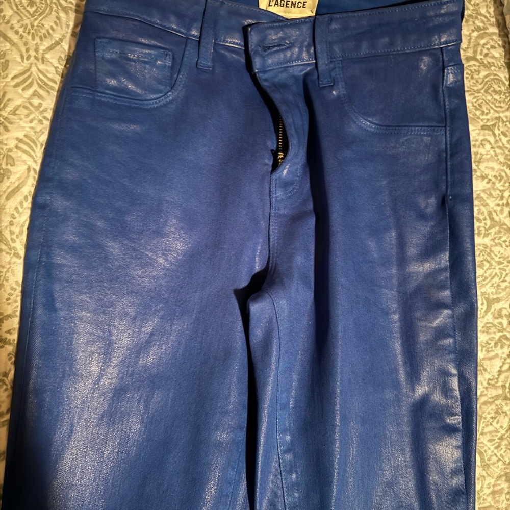Lagence coated blue jeans